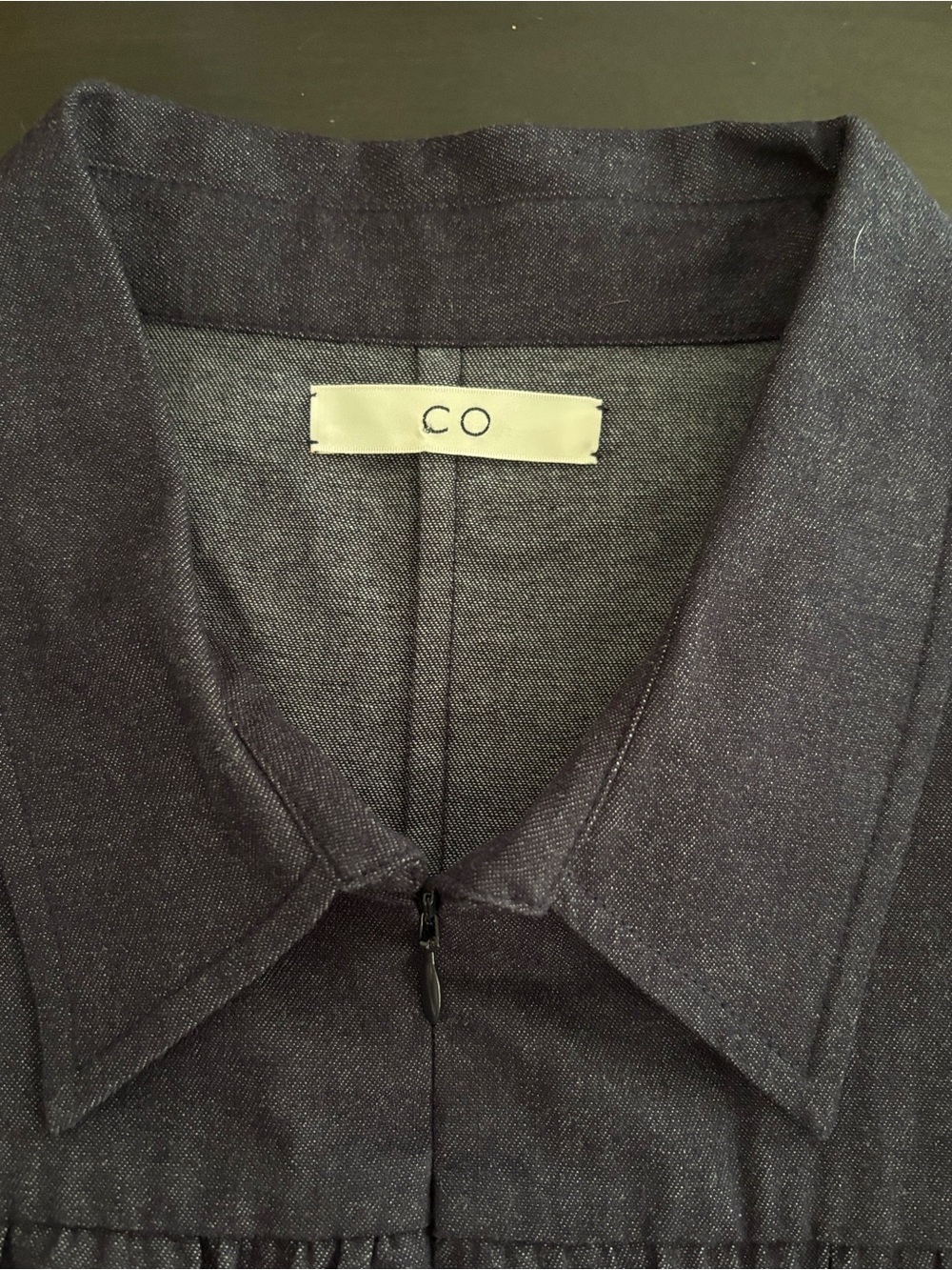 Co Collection Gathered Cotton-Chambray Midi Shirt Maxi Dress XL - Picture 9 of 11